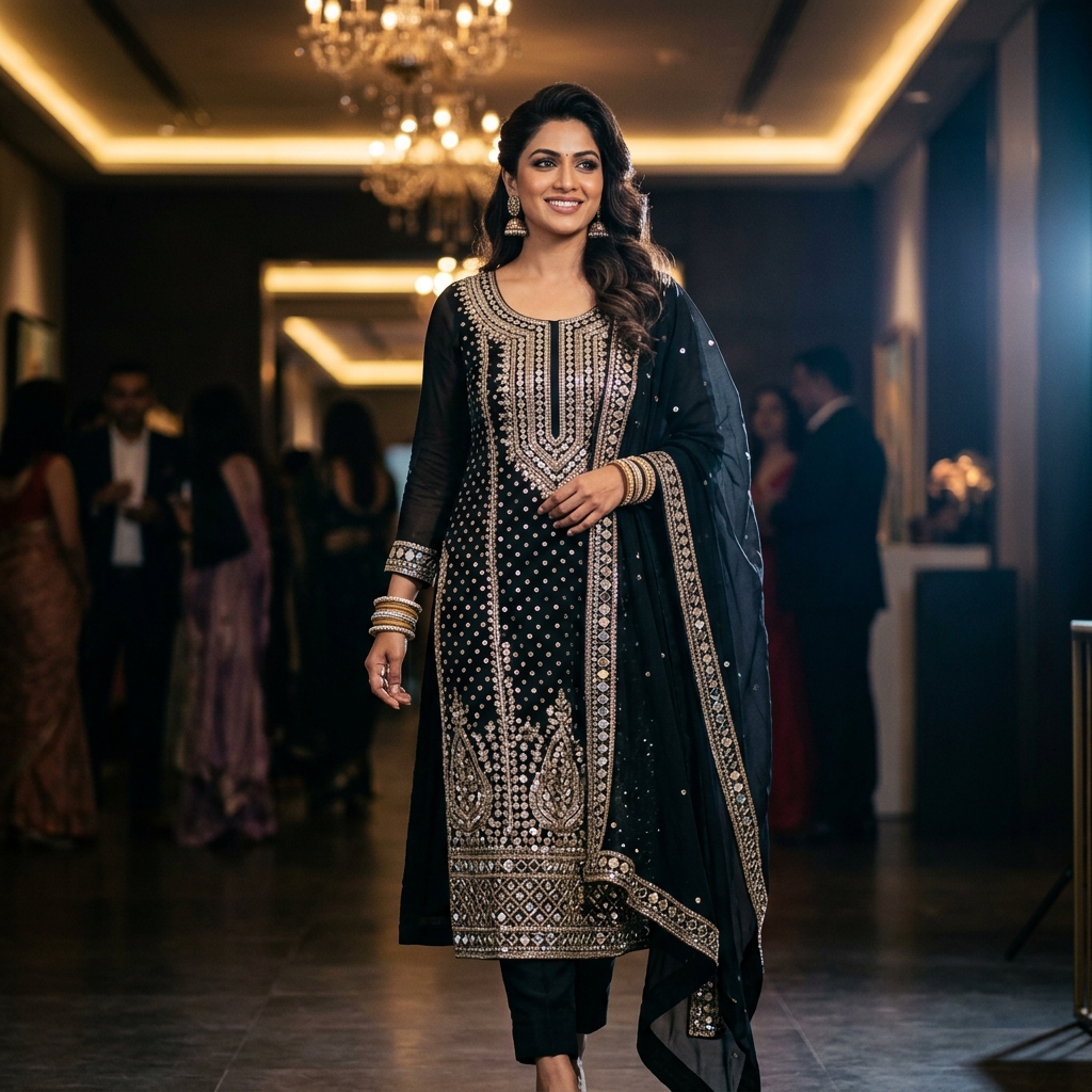 Georgette Palazzo Suit